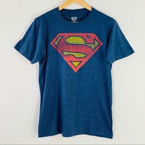 Superman blue heathered tee shirt size medium
